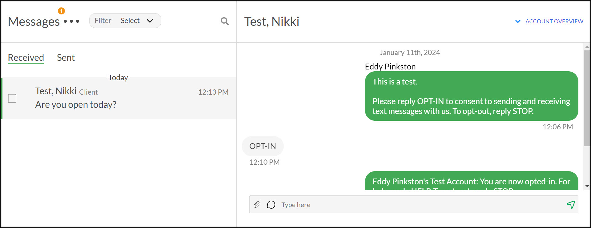 The New Message Center