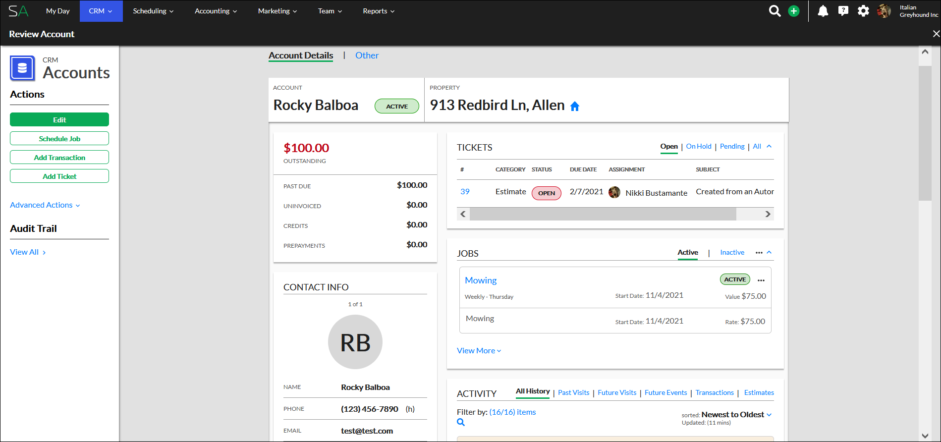 V3 Review Account Overlay - Overview