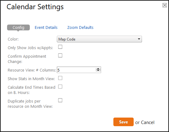 Calendar Settings - Overview