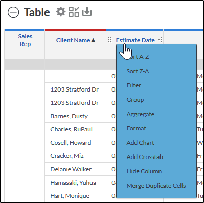 Modify a Table