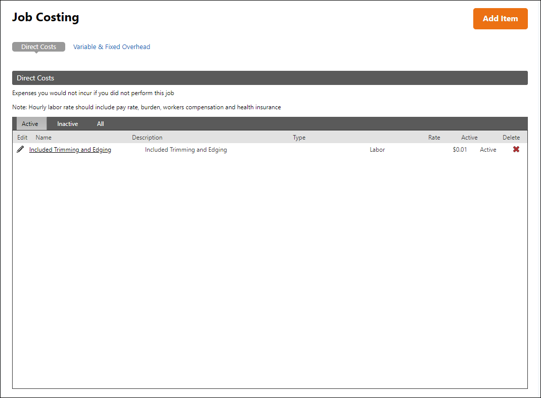Set Up Job Costing for Estimates