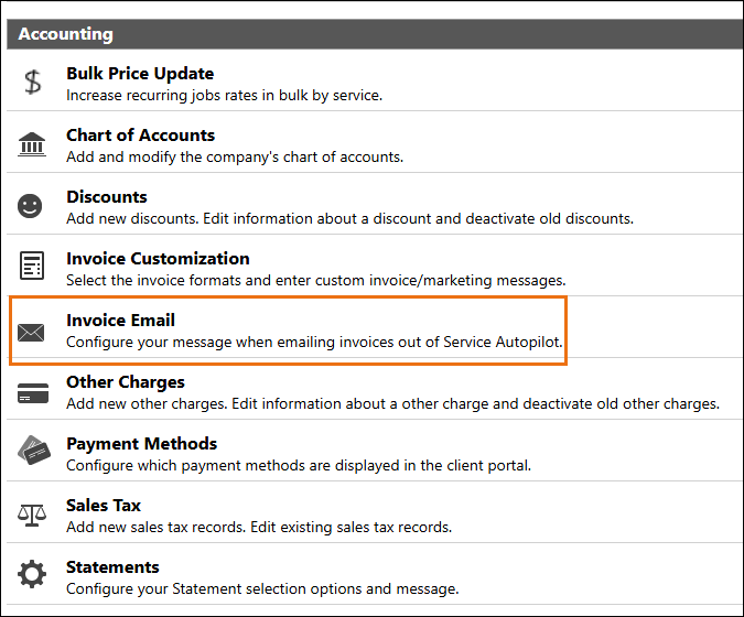 Default Invoice Email for Startup Subscriptions
