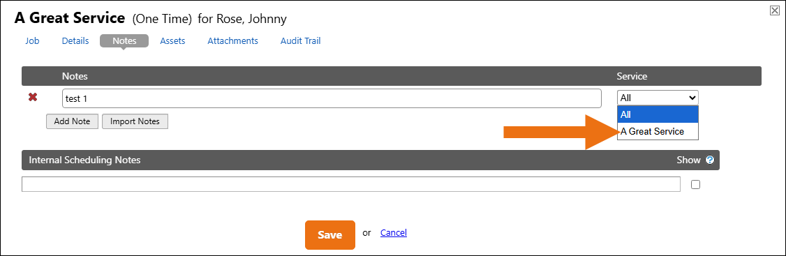 Interim Solution to Update an Existing Job Note