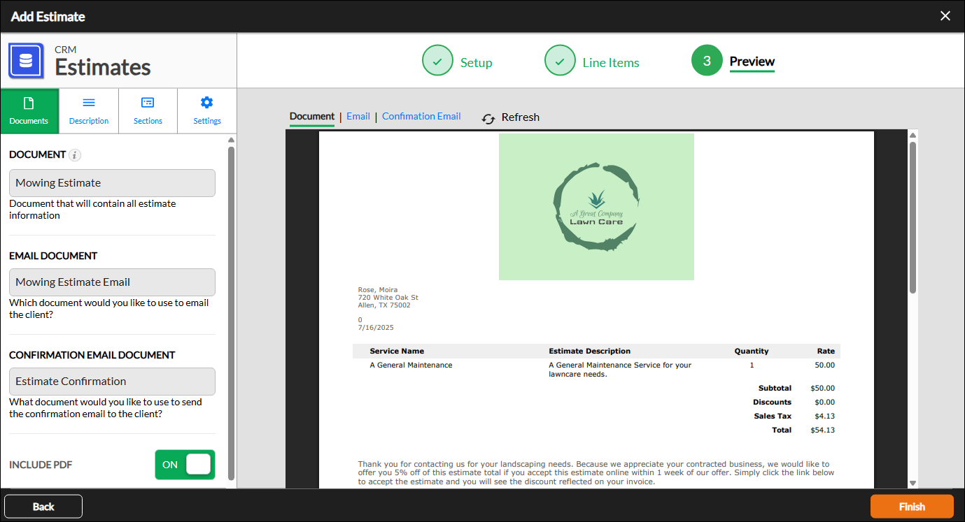 Beta - New Estimates - Add an Estimate